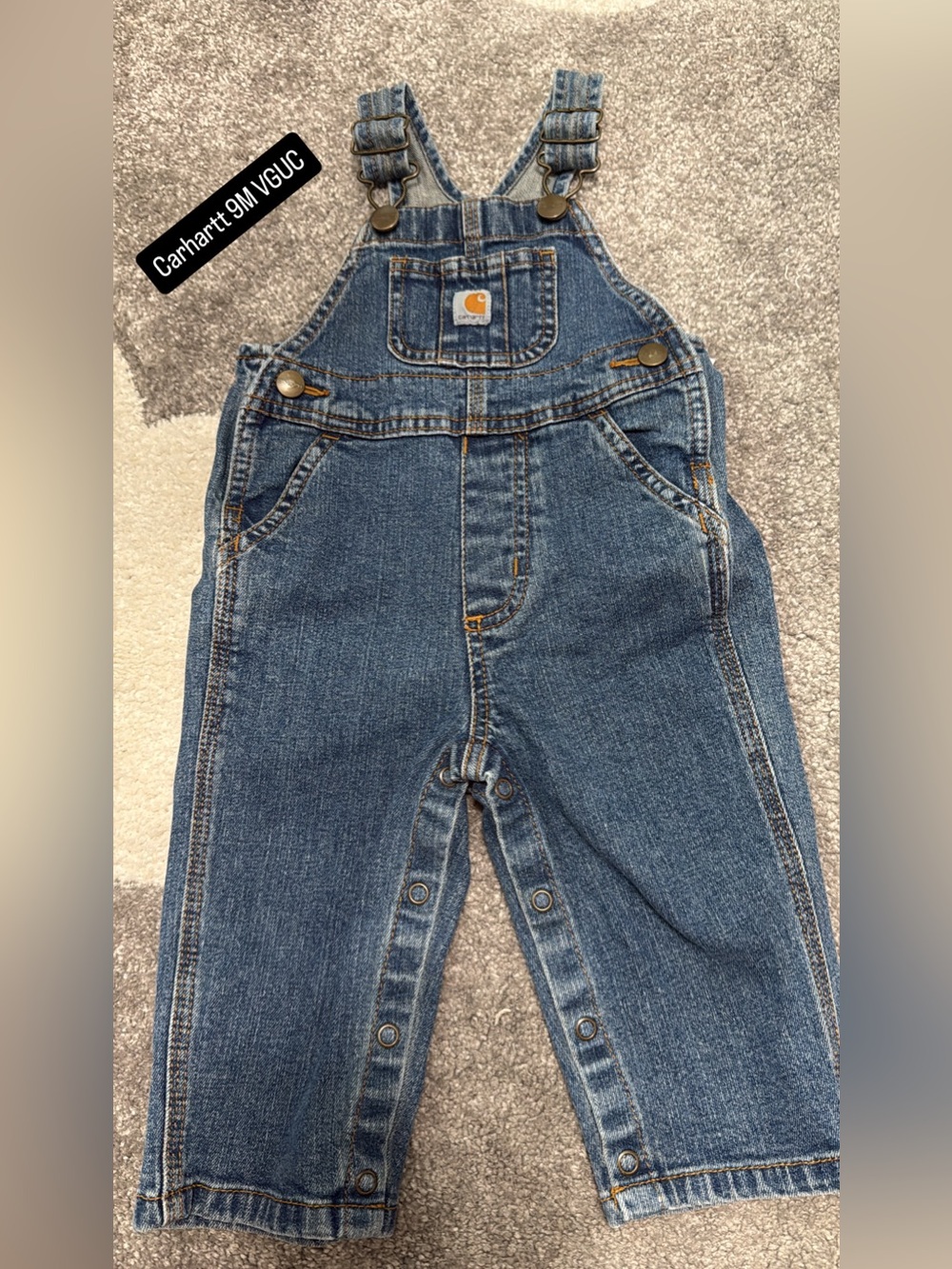 Carhartt Kids Denim Overalls - Blue